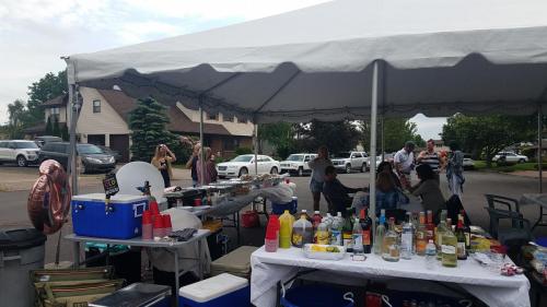 The half-keg of Miller Lite was ice cold thanks to Dave & Becky and the Rush Inn