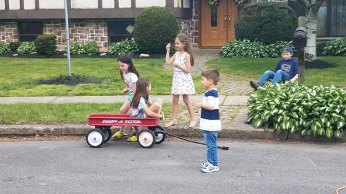 The kids all got along and put some serious miles on that wagon!