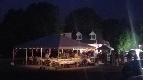 Nighttime tent photo